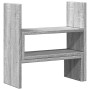 Organizador escritorio ajustable madera gris Sonoma 40x17x41 cm by , Computer bases and risers - Ref: Foro24-854765, Price: 2...