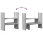 Organizador escritorio ajustable madera gris Sonoma 40x17x41 cm by , Computer bases and risers - Ref: Foro24-854765, Price: 2...