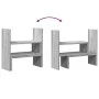 Verstellbarer Schreibtischorganisator aus Holz in Grau Sonoma 40x17x41 cm. von , Computersockel und -erhöhungen - Ref: Foro24...
