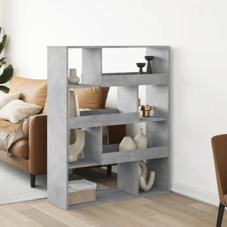 Estantería madera de ingeniería gris hormigón 100x33x125,5 cm de , Librerías y estanterías - Ref: Foro24-3309333, Precio: 97,...