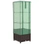 Arriate con cubierta invernadero aspecto ratán 40x40x139 cm by , Pots and planters - Ref: Foro24-4015799, Price: 54,37 €, Dis...