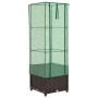 Arriate con cubierta invernadero aspecto ratán 40x40x139 cm by , Pots and planters - Ref: Foro24-4015799, Price: 54,30 €, Dis...