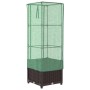 Arriate con cubierta invernadero aspecto ratán 40x40x139 cm by , Pots and planters - Ref: Foro24-4015799, Price: 54,30 €, Dis...