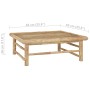 Gartenmöbel-Set 2-teilig aus Bambus und dunkelgrauen Kissen von vidaXL, Modulare Sofas für den Außenbereich - Ref: Foro24-313...