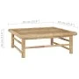 Set de muebles de jardín 2 piezas bambú y cojines gris oscuro de vidaXL, Sofás modulares de exterior - Ref: Foro24-313152, Pr...