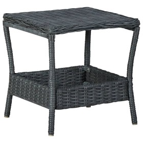 Dark gray synthetic rattan garden table 45x45x46.5 cm by vidaXL, Garden tables - Ref: Foro24-313306, Price: 60,40 €, Discount: %