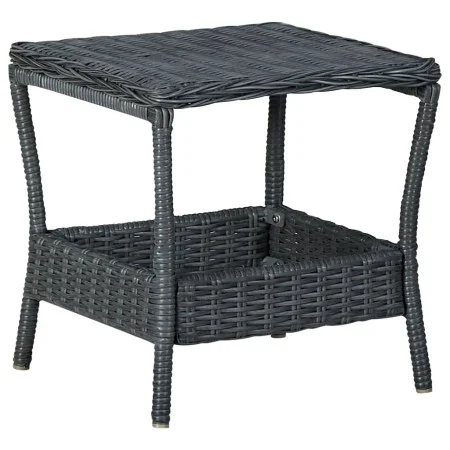 Dark gray synthetic rattan garden table 45x45x46.5 cm by vidaXL, Garden tables - Ref: Foro24-313306, Price: 54,45 €, Discount: %