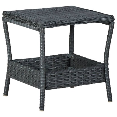 Dunkelgrauer Gartentisch aus synthetischem Rattan, 45 x 45 x 46,5 cm von vidaXL, Gartentische - Ref: Foro24-313306, Preis: 62...