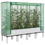 Hochbeet mit Gewächshausabdeckung im Rattan-Look 160x40x140 cm von , Töpfe und Pflanzgefäße - Ref: Foro24-4015849, Preis: 110...