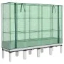 Arriate con cubierta invernadero aspecto ratán 160x40x140 cm by , Pots and planters - Ref: Foro24-4015849, Price: 110,19 €, D...