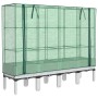 Hochbeet mit Gewächshausabdeckung im Rattan-Look 160x40x140 cm von , Töpfe und Pflanzgefäße - Ref: Foro24-4015849, Preis: 110...