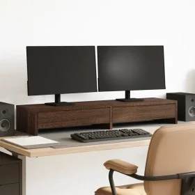 Soporte de monitor con cajones madera marrón roble 100x27x15 cm von , Computersockel und -erhöhungen - Ref: Foro24-854676, Pr...