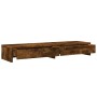 Soporte monitor y cajones madera roble ahumado 100x27x15 cm von , Computersockel und -erhöhungen - Ref: Foro24-854674, Preis:...