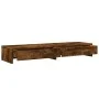 Soporte monitor y cajones madera roble ahumado 100x27x15 cm von , Computersockel und -erhöhungen - Ref: Foro24-854674, Preis:...