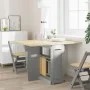 Mesa de comedor plegable mariposa Corona madera maciza gris by , Kitchen and dining tables - Ref: Foro24-4013437, Price: 202,...