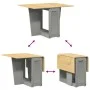 Mesa de comedor plegable mariposa Corona madera maciza gris by , Kitchen and dining tables - Ref: Foro24-4013437, Price: 202,...