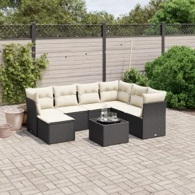 8-piece garden sofa set with black synthetic rattan cushions by , Garden sets - Ref: Foro24-3263222, Price: 468,65 €, Discoun...