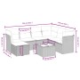 8-teiliges Gartensofa-Set mit schwarzen Polstern aus synthetischem Rattan. von , Gartensets - Ref: Foro24-3263222, Preis: 429...