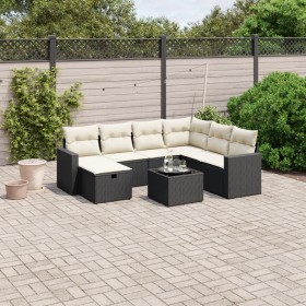 8-teiliges Gartensofa-Set mit schwarzen Polstern aus synthetischem Rattan. von , Gartensets - Ref: Foro24-3263532, Preis: 437...