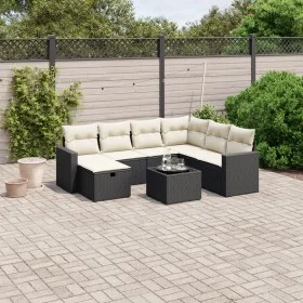 8-teiliges Gartensofa-Set mit schwarzen Polstern aus synthetischem Rattan. von , Gartensets - Ref: Foro24-3263532, Preis: 469...