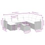 8-teiliges Gartensofa-Set mit schwarzen Polstern aus synthetischem Rattan. von , Gartensets - Ref: Foro24-3263532, Preis: 437...