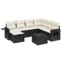 Set de sofás de jardín 8 piezas y cojines ratán sintético negro by , Garden sets - Ref: Foro24-3263842, Price: 442,13 €, Disc...