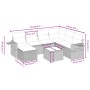 Set de sofás de jardín 8 piezas y cojines ratán sintético negro by , Garden sets - Ref: Foro24-3263842, Price: 442,13 €, Disc...