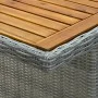 Garden table synthetic rattan solid acacia wood light gray by vidaXL, Garden tables - Ref: Foro24-313312, Price: 171,83 €, Di...