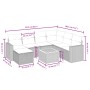 8-piece garden sofa set with black synthetic rattan cushions by , Garden sets - Ref: Foro24-3264850, Price: 432,55 €, Discoun...