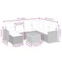 8-teiliges Gartensofa-Set mit schwarzen Polstern aus synthetischem Rattan. von , Gartensets - Ref: Foro24-3264850, Preis: 457...