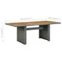 Garden table synthetic rattan solid acacia wood light gray by vidaXL, Garden tables - Ref: Foro24-313312, Price: 171,83 €, Di...