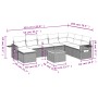 8-teiliges Gartensofa-Set mit schwarzen Polstern aus synthetischem Rattan. von , Modulare Sofas für den Außenbereich - Ref: F...