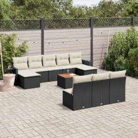 Garden sofa set 11 pieces and black synthetic rattan cushions by , Modular outdoor sofas - Ref: Foro24-3224768, Price: 568,37...