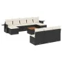 Garden sofa set 11 pieces and black synthetic rattan cushions by , Modular outdoor sofas - Ref: Foro24-3224768, Price: 568,37...