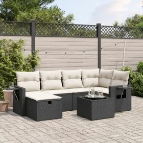 7-piece garden dining set with black synthetic rattan cushions by , Garden sets - Ref: Foro24-3263802, Price: 421,04 €, Disco...