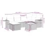 Garten-Essgruppe 7-teilig mit schwarzen Polstern aus synthetischem Rattan von , Gartensets - Ref: Foro24-3263802, Preis: 421,...