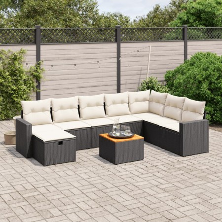 8-piece garden sofa set with black synthetic rattan cushions by , Garden sets - Ref: Foro24-3264871, Price: 480,52 €, Discoun...