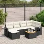 Garten-Essgruppe 7-teilig mit schwarzen Polstern aus synthetischem Rattan von , Gartensets - Ref: Foro24-3264948, Preis: 408,...