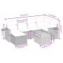 Garten-Essgruppe 7-teilig mit schwarzen Polstern aus synthetischem Rattan von , Gartensets - Ref: Foro24-3264948, Preis: 404,...