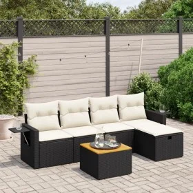6-piece garden sofa set with black synthetic rattan cushions by , Garden sets - Ref: Foro24-3264941, Price: 337,06 €, Discoun...
