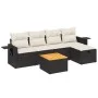 6-piece garden sofa set with black synthetic rattan cushions by , Garden sets - Ref: Foro24-3264941, Price: 337,06 €, Discoun...