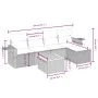 6-teiliges Gartensofa-Set und Kissen aus schwarzem Kunststoff-Rattan. von , Gartensets - Ref: Foro24-3264941, Preis: 334,76 €...