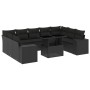 Gartensofagarnitur 10-teilig mit schwarzen Polstern aus synthetischem Rattan von , Gartensets - Ref: Foro24-3269365, Preis: 6...