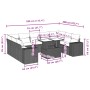 Gartensofagarnitur 10-teilig mit schwarzen Polstern aus synthetischem Rattan von , Gartensets - Ref: Foro24-3269365, Preis: 6...