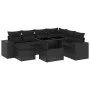 Set de sofás de jardín 8 piezas y cojines ratán sintético negro de , Conjuntos de jardín - Ref: Foro24-3269325, Precio: 603,1...