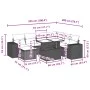 8-teiliges Gartensofa-Set und Kissen aus schwarzem Kunststoff-Rattan. von , Gartensets - Ref: Foro24-3269325, Preis: 614,00 €...