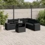 Set de sofás de jardín 7 pzas con cojines ratán sintético negro by , Garden sets - Ref: Foro24-3269185, Price: 568,26 €, Disc...