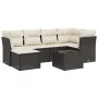 7-piece garden dining set with black synthetic rattan cushions by , Garden sets - Ref: Foro24-3263182, Price: 416,28 €, Disco...