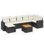 8-teiliges Gartensofa-Set mit schwarzen Polstern aus synthetischem Rattan. von , Gartensets - Ref: Foro24-3264843, Preis: 455...