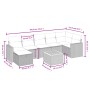 8-piece garden sofa set with black synthetic rattan cushions by , Garden sets - Ref: Foro24-3264843, Price: 433,42 €, Discoun...